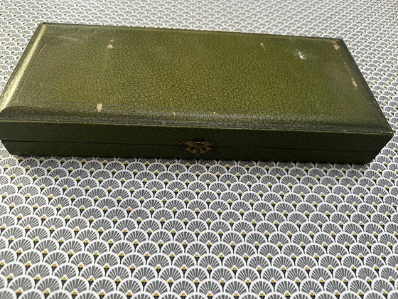 Image 1 of Posate da insalata in argento e dorate in stile Art Nouveau