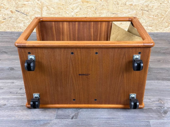 Image 1 of 60s 70s teak table side table newspaper stand Danish Design