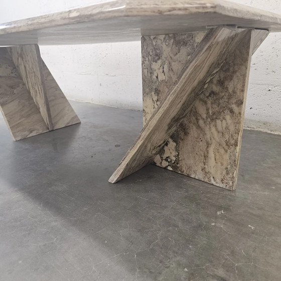 Image 1 of Table basse en marbre année 70