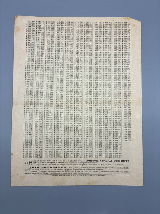 Lot of 6 Panama Canal drawing booklets, bonds and lottery bonds, – Art Prints, Paper (photo 5 of 6)