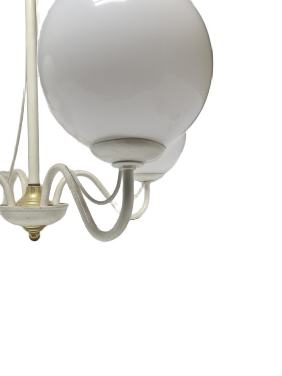 Lampadario Art Nouveau, Polonia, anni '70 – Glass, Metal (photo 4 of 9)