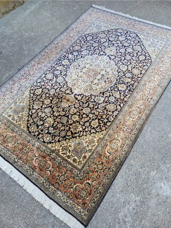 Image 1 of Noble tapis d'Orient noué à la main, pièce unique pich en 100 % soie | soie du Cachemire | 194 x 125 cm
