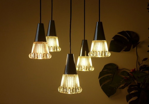 Vintage pendant lamp 60s 70s chandelier Richard Essig Space Age lamp