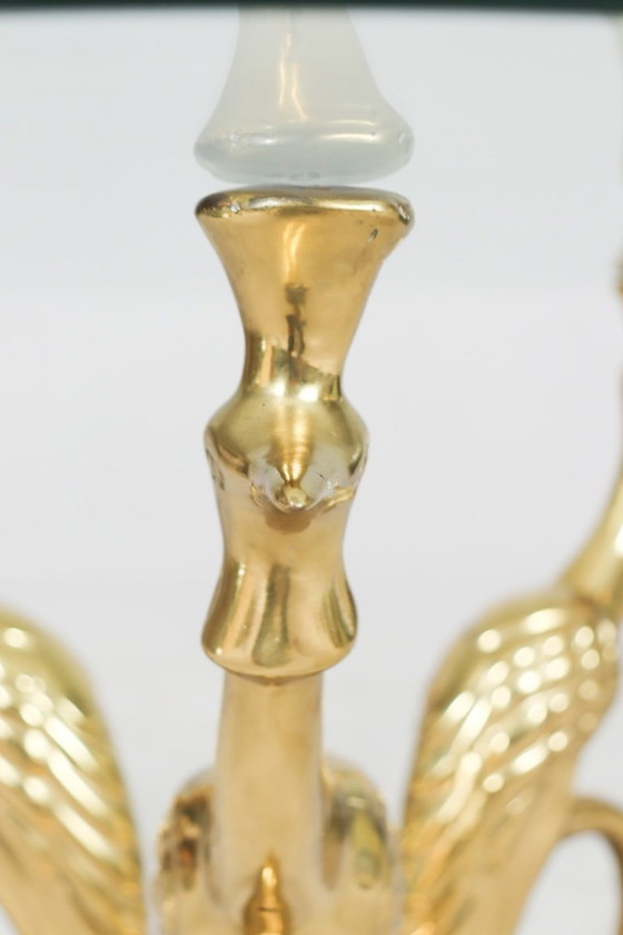 Image 1 of Hollywood Regency Peacock Coffee Table, Skulpturaler Beistelltisch, 1960er Jahre