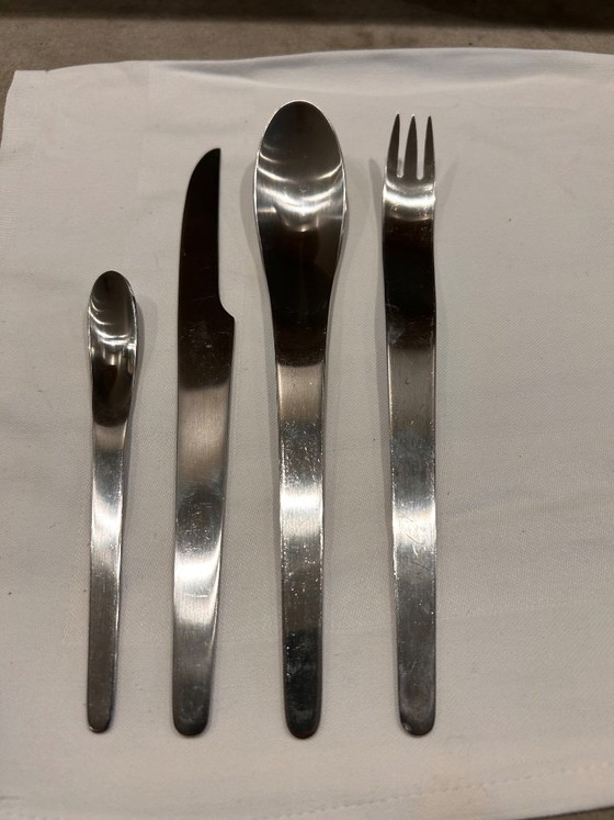 Image 1 of 48-piece designer cutlery set by Georg Jensen.