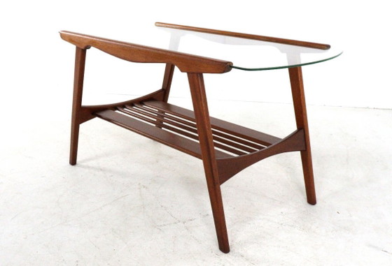 Tavolino da caffè vintage con portariviste in teak e vetro – Tavolini da caffè, Wood, Glass (photo 16 of 18)