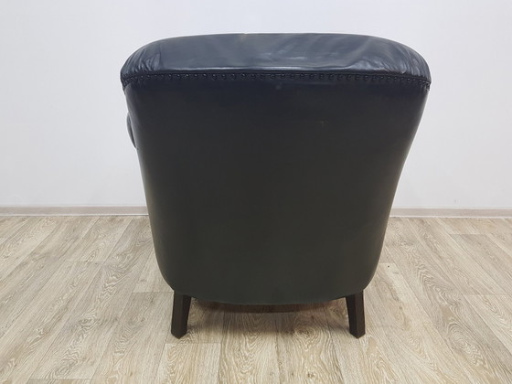 Vintage Art Deco Club Fauteuil in Leer, Jaren 30 – Leather, Wood (photo 6 of 13)
