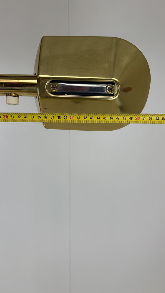 Image 1 of Lampada da lettura vintage in ottone regolabile in altezza Metalarte