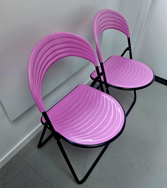 Image 1 of Postmodern Italian folding chairs Designer Studio GP