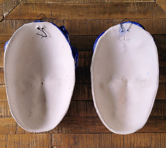 Image 1 of Ensemble de sculptures en céramique émaillée d'Italie.