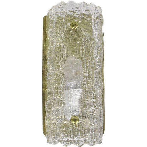 Lámpara de pared de cristal vintage de Carl Fagerlund para Lyfa, años 60
