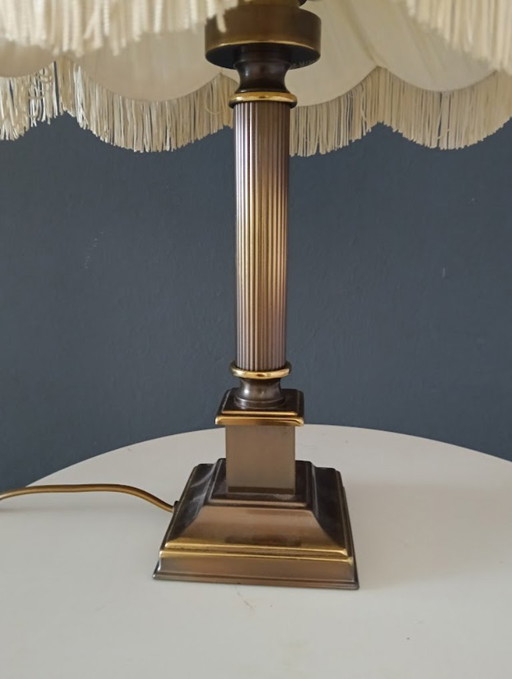 Vintage Herda Kolom Tafellamp – Hollywood Regency – 56 cm – Uitstekende Staat – tafellampen, Brass (photo 2 of 12)