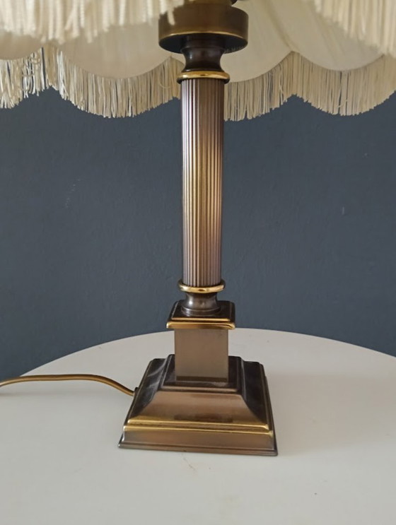 Vintage Herda Kolom Tafellamp – Hollywood Regency – 56 cm – Uitstekende Staat – Tafellampen, Brass (photo 2 of 12)