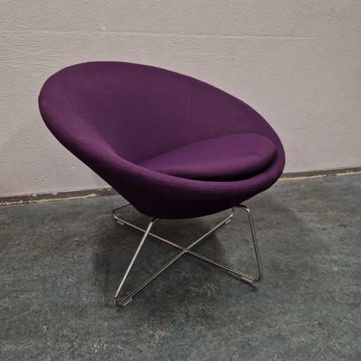 90's Vintage Armchair / Dish Chair / Purple Design Armchair / Allermuir