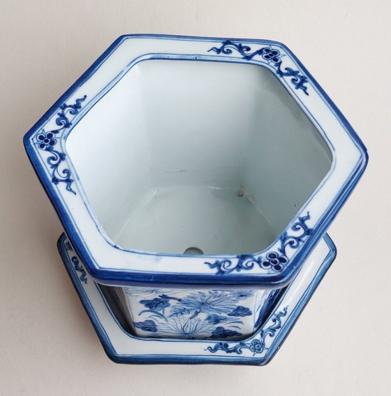 Image 1 of Antico vaso cinese - Porcellana bianca e blu