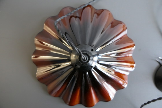 Image 1 of Zeldzame Bruin Emaillen Scheepslamp/Hanglamp