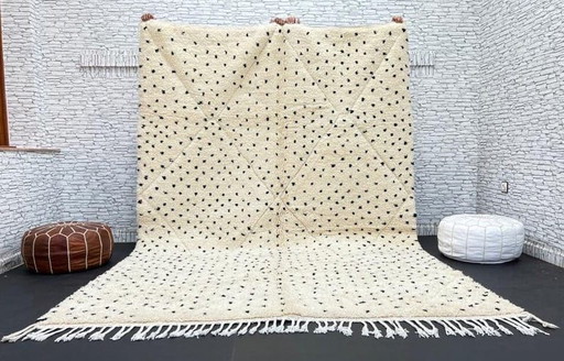 Autentico tappeto marocchino in pura lana, tessuto a mano, 150/250 cm