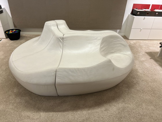 Saruyama Insel-Sitzmöbel in Weißem Leder – Moroso, Sessel, Leather (photo 2 of 9)