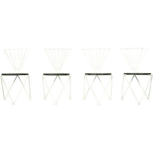 Set of 4 Vintage Italian Modern Dining Chairs by Jochen Hoffmann for Bonaldo, 1980