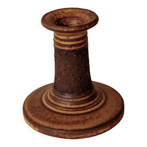 Vintage Danish ceramic candle holder, handmade.