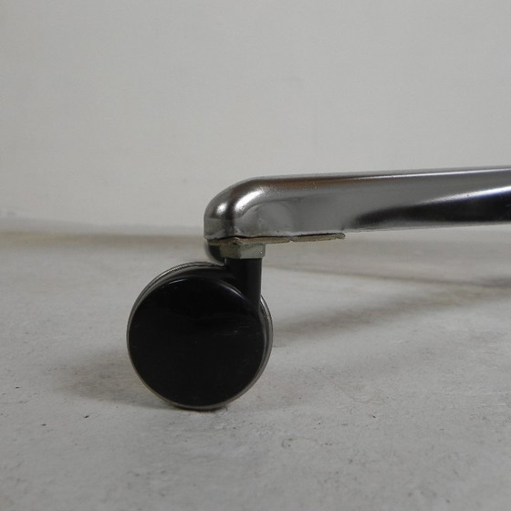 Image 1 of Salontafel opgebouwd uit honderden blokjes hout in een psychedelisch patroon, jaren 90