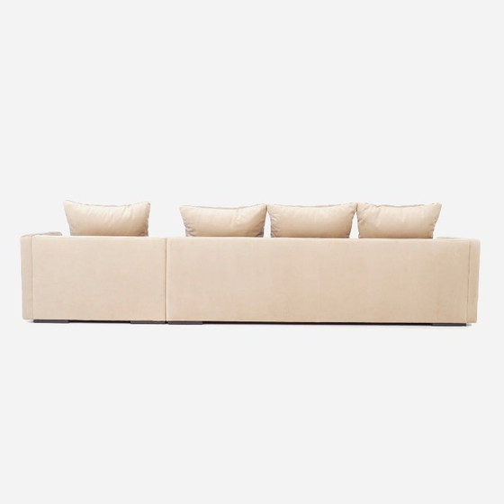 Image 1 of Ecksofa KOPENHAGA beige Velours, skandinavisches Design