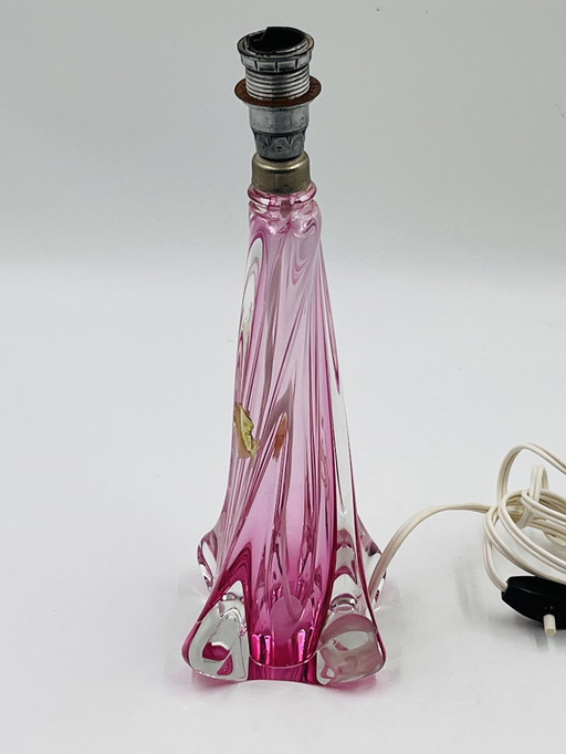 Val Saint Lambert crystal lamp base