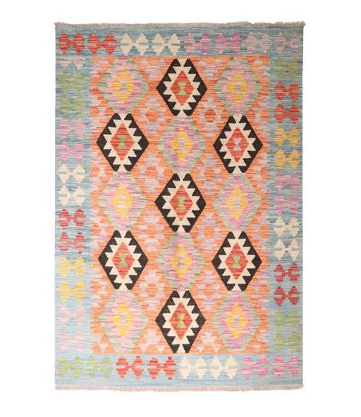 181x127 cm Handmade Afghan Traditional Kilim Rug Wool Carpet