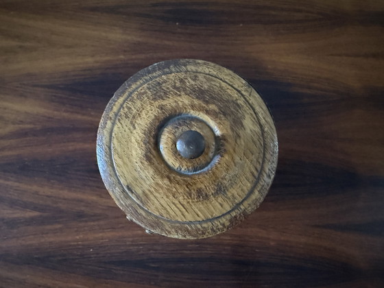 Image 1 of Titel   Vintage houten sigarenton – Schimmelpenninck “Marca Selecta” – mid-century (jaren ’50/’60)  ---  Beschrijving   Een kara