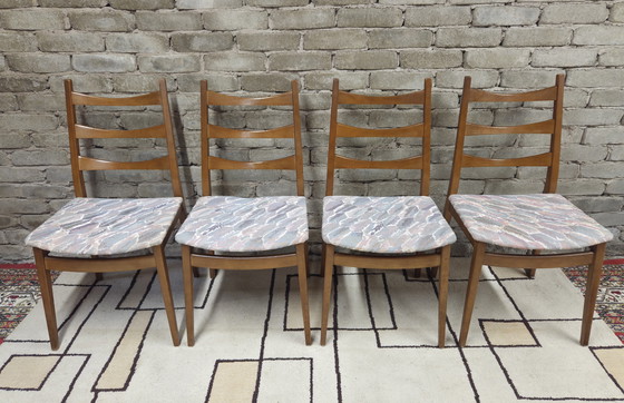 Image 1 of Set of 4 Vintage Welzel Chairs, Scandinavian Style, 1970s