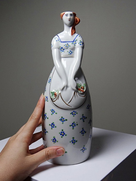 Image 1 of Rare flacon ancien de collection porcelaine Michelaud Limoges style Robj Paris