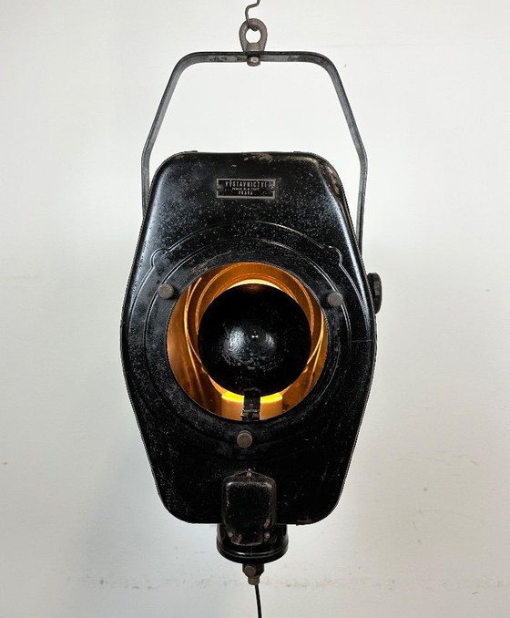 Image 1 of Vintage Black Theatre Spotlight, 1950s