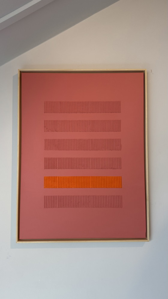 Rose & Terracotta 60x80 cm | Unique Abstract Texture Painting – Paintings & Drawings, Canvas, Wood (photo 6 of 6)