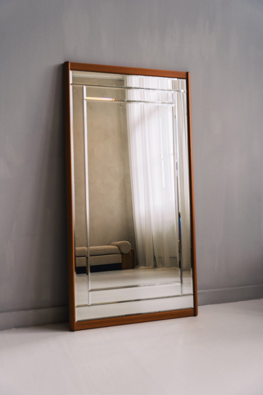 Facet-Cut Art Deco Mirror