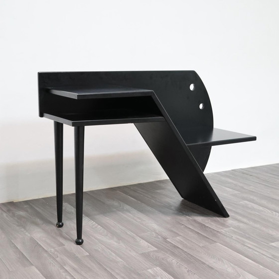 Image 1 of Paolo Pallucco Attr. Panchetta Con Tavolino E Portariviste Postmoderno Anni 80 