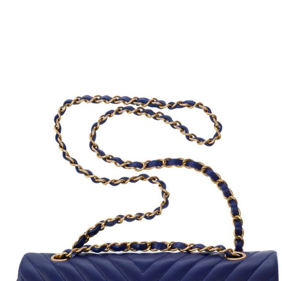 Image 1 of Borsa CHANEL Timeless/Classique in Cuir Bleu - 103359