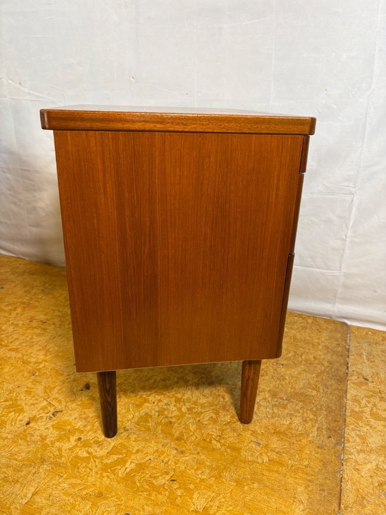 Image 1 of Pair of Vintage Stag Teak Bedside Cabinets – Mid-Century Modern (1960s–1970s)  A stunning pair of Mid-Century Modern teak bedsid