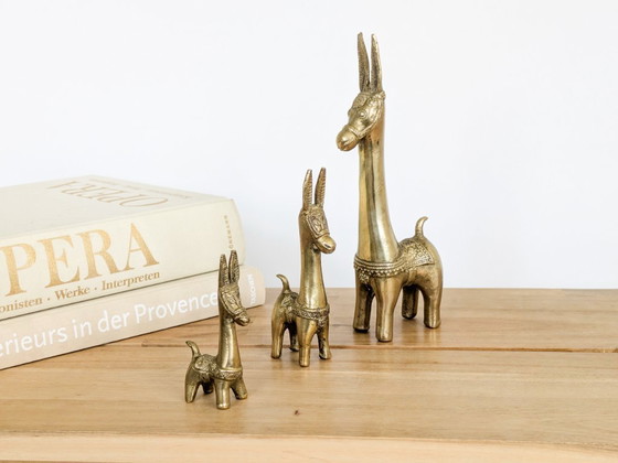 Trio vintage de figurines de lamas ou d'ânes en laiton massif, années 1970 – Objets déco, Brass (photo 6 of 20)