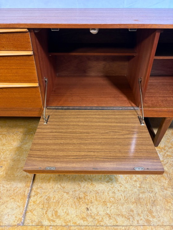 Image 1 of Mid-Century Retro Vintage Teak Sideboard by Stonehill (1960–1970)  A striking and highly functional mid-century teak sideboard b