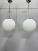 Paire de pendentifs vintage en verre