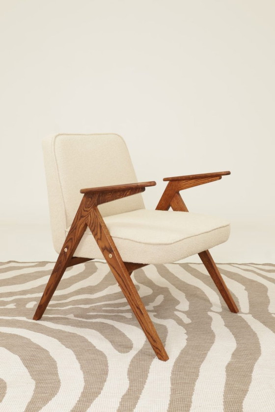 Image 1 of Mid century fauteuils vintage lounge stoel in ecru set van 2 stoelen, compleet gerestaureerd