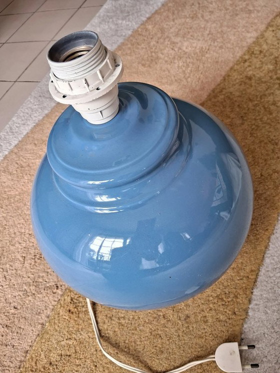 Image 1 of Base de lampe vintage bleue