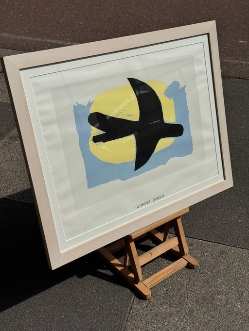 Georges Braque - Bird motif (serigraph reproduction, 1996) - Framed