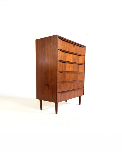 Vintage Deense teakhouten ladekast ‘60