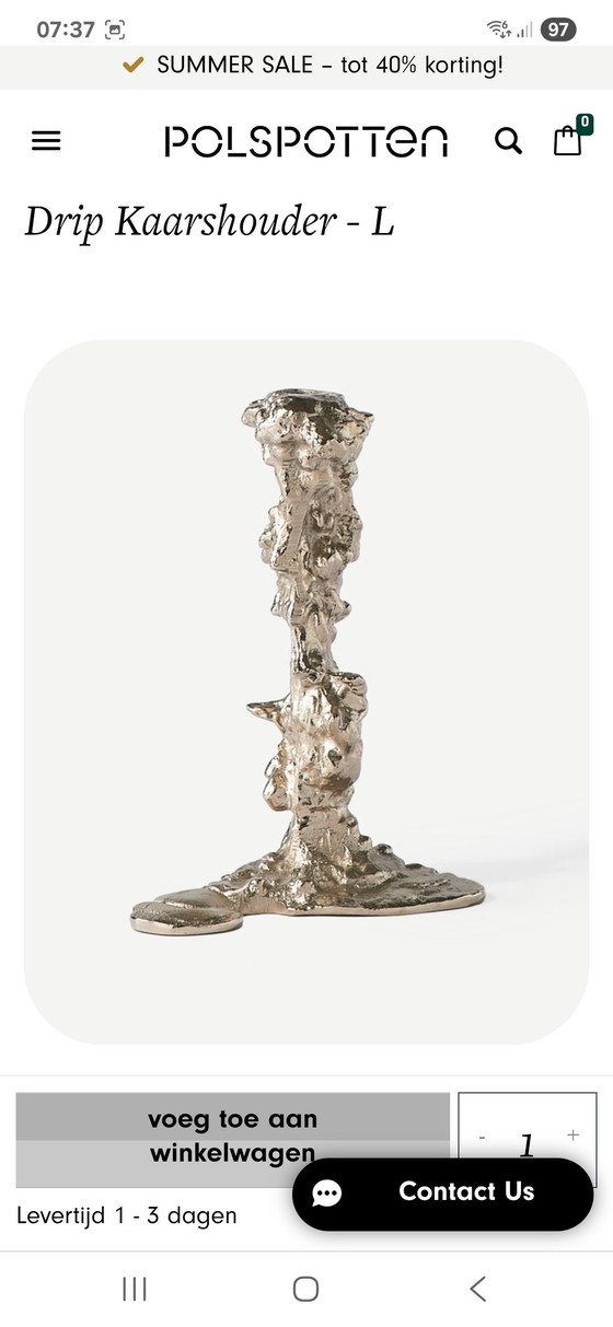 Image 1 of Pols Potten Drip Candlestick L