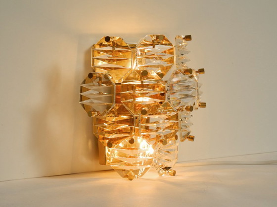 Beautiful Original 1960s Kinkeldey Crystal Glass And Brass Wall Lamp – Wall lights (photo 8 of 20)