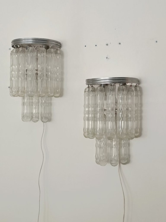 Image 1 of Set of Murano glass light fixtures by Venini, 1970s