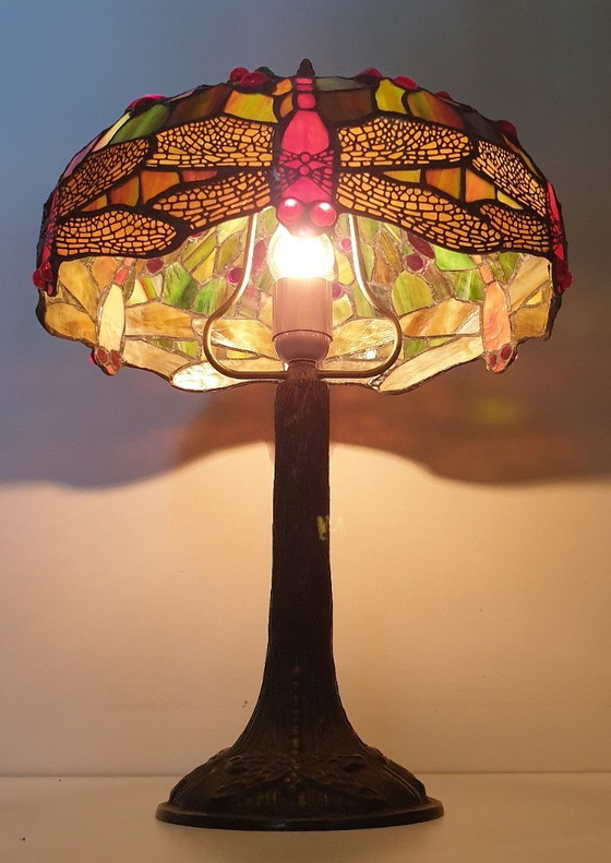Image 1 of Tiffany table lamp 6 Dragonfly