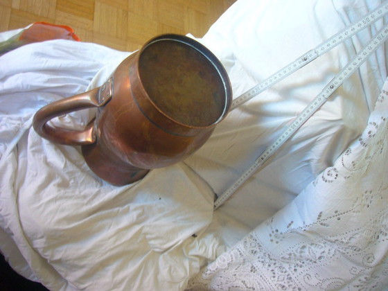 Image 1 of Oude vintage koperen kan met stempel/keurmerk: Chr. Wagner