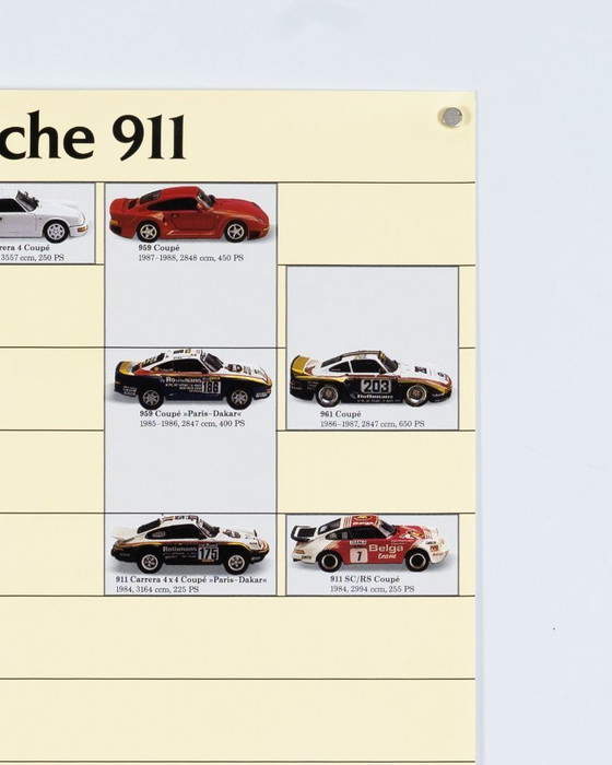 Image 1 of Der Stammbaum des Porsche 911 1963-1989 – Poster originale Porsche vintage – Vintage Motorsport – 102x76 cm